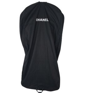 Auth Chanel black garment bag
